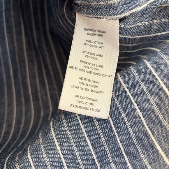 Joie Kalan Striped Chambray Boho Blouse Size Small 100% Cotton Nautical Theme - Picture 11 of 16